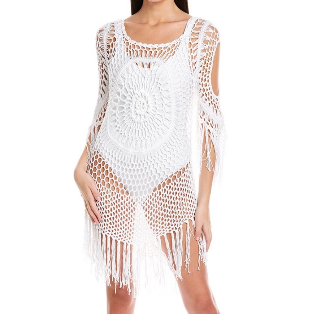 NWT Badgley Mischka Hand Crocheted Cover-Up XL